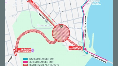 Avanza a buen ritmo la readecuación de la rotonda de Pacheco y Perón en Río Grande