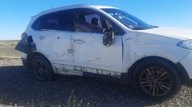 Conductor se encandiló con el sol y terminó volcando cuando viajaba hacia Río Grande