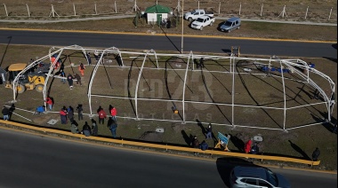 Veteranos de Guerra iniciaron el armado de la Carpa de la Dignidad