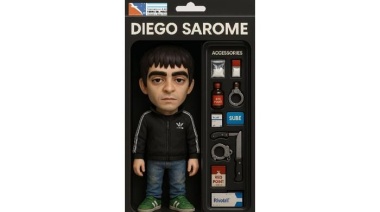 Crearon con IA un muñeco coleccionable del delincuente Diego Saromé