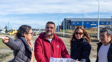 El Intendente recorrió las obras del ingreso a la ciudad y la rotonda del Indio