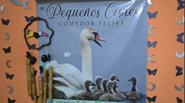 Peña sanlorencista donó ropa y alimentos a comedor comunitario