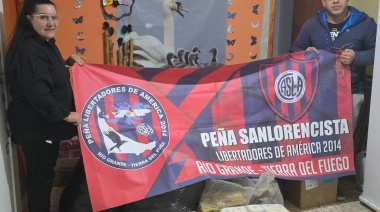 Peña sanlorencista donó ropa y alimentos a comedor comunitario