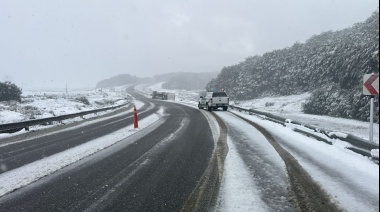Alerta en la ruta 3 por precipitaciones níveas
