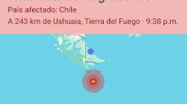 Un sismo de magnitud 5.6 sacudió el fondo marino cerca de Tierra del Fuego, sin generar daños