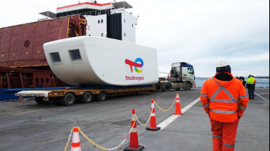 Comenzaron a llegar los componentes de los aerogeneradores de TotalEnergies