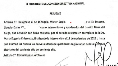 Designaron a D’Angelo y Lescano como apoderados del partido