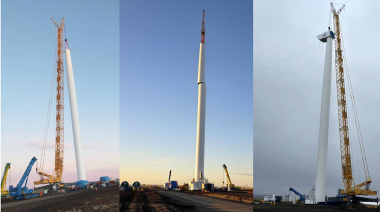 TotalEnergies avanza con el montaje de los aerogeneradores en Cullen
