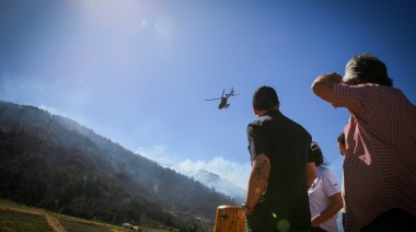 Cabandié supervisó el operativo de combate de incendios forestales