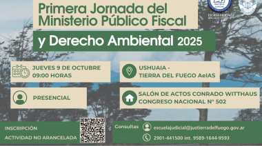 Se realizará la “Primera Jornada del Ministerio Público Fiscal y Derecho Ambiental 2025”