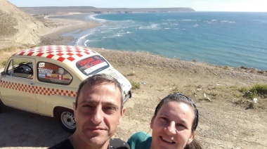 Recorren Argentina en un Fiat 600 y pasaron por la Patagonia