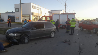 Choque en la esquina de Belgrano y Mosconi