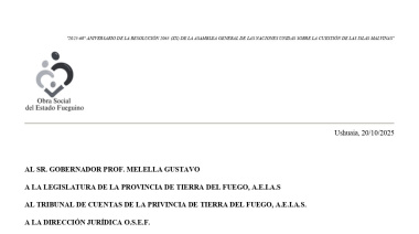 José María Martín se quejó al gobernador Melella porque le dejaron la presidencia de la Osef