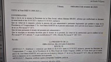 José María Martín se quejó al gobernador Melella porque le dejaron la presidencia de la Osef