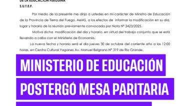 La provincia volvió a postergar la reunión paritaria con el SUTEF