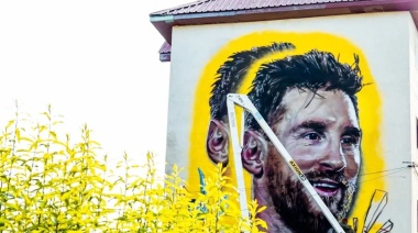 El mural de Messi en el fin del mundo tuvo una gran repercusión nacional