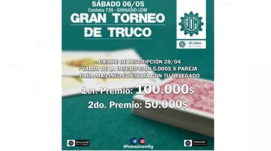 Torneo de truco con 150 mil en premios
