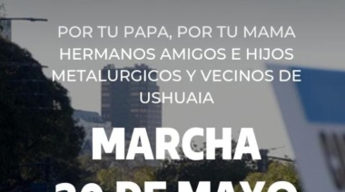 Movilización en Ushuaia para acompañar el paro en Newsan