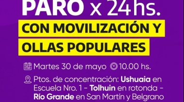 Paro, movilización y olla popular docente en las tres ciudades