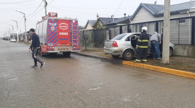 Menor trasladado al hospital luego de un choque