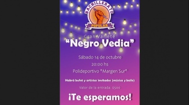 Este sábado se hará la varieté en memoria del Negro Vedia