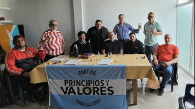 Desde el partido Principios y Valores ratificaron su adhesión para el miércoles
