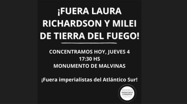 Convocan a repudiar visita de Richardson y Milei