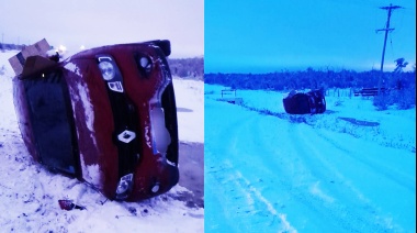 Despiste seguido de vuelco en cercanías de Tolhuin