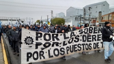 La UOM Río Grande concretó paro y numerosa movilización