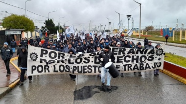 La UOM Río Grande concretó paro y numerosa movilización