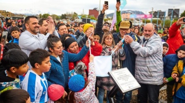 Walter Vuoto inauguró el nuevo campo de juego