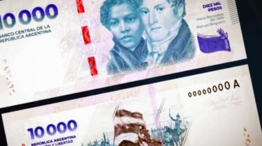 Llegaron los billetes de 10 mil pesos a algunos cajeros