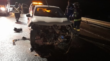 Impactante despiste y vuelco en la ruta 3