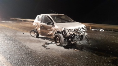 Impactante despiste y vuelco en la ruta 3