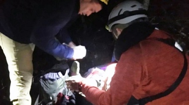 Rescataron a accidentado en Laguna de los Témpanos