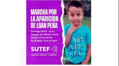 Docentes impulsan marcha por la aparición de Loan Peña