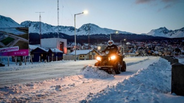 La Municipalidad de Ushuaia realizó un intenso despeje de nieve