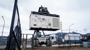 Arribaron a Ushuaia los primeros tres equipos móviles para reforzar la generación de energía