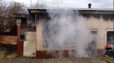 Incendio en 9 de julio y Obligado con importantes daños en vivienda