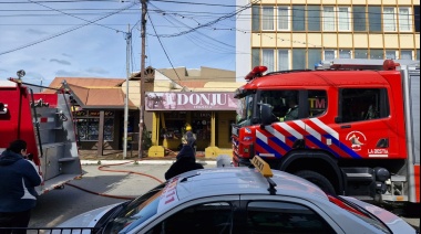 Principio de incendio en un comercio céntrico de Río Grande