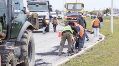 Continúan los trabajos en la avenida Héroes de Malvinas