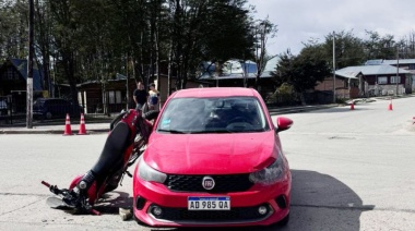 Un motociclista resultó herido en choque en Tolhuin