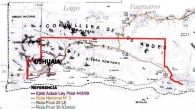 Pino vuelve a la carga con la ampliación del ejido de Ushuaia hasta Almanza