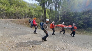 Asistieron a un turista que se fracturó un tobillo en caminata