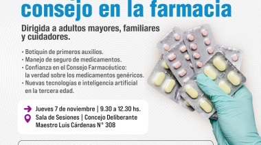 Cambio de fecha en charla sobre el rol del Consejo Farmacéutico