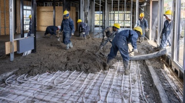Continúan los trabajos en la obra del Centro de Desarrollo Infantil de barrio Escondido