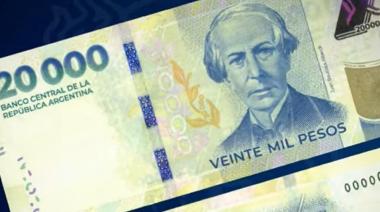 Comenzó a circular el nuevo billete de 20.000 pesos