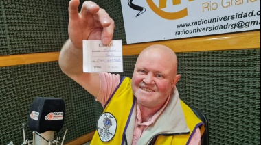 El Club de Leones de Río Grande realizó el sorteo del Bono Contribución en Radio Universidad