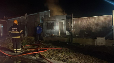 Una vivienda en construcción se prendió fuego tras la instalación de un calefactor