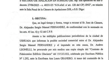 El fiscal Ballester pide apartar a un juez por vínculos comerciales con Leonelli